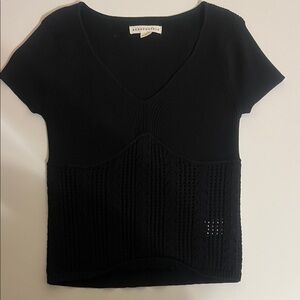 Aeropostale Black V-Neck Crop Top